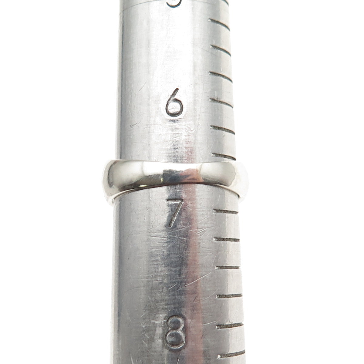 925 Sterling Silver Vintage Modernist Swirl Ring Size 6.75
