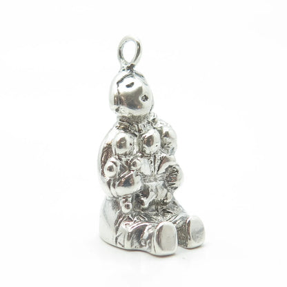 925 Sterling Silver Vintage Southwestern Mother & Kids Kachina Doll Pendant