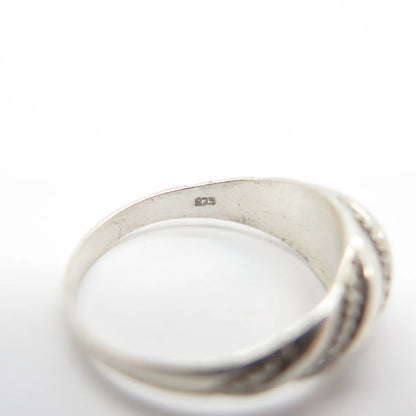 925 Sterling Silver Vintage Braided Ring Size 7.25