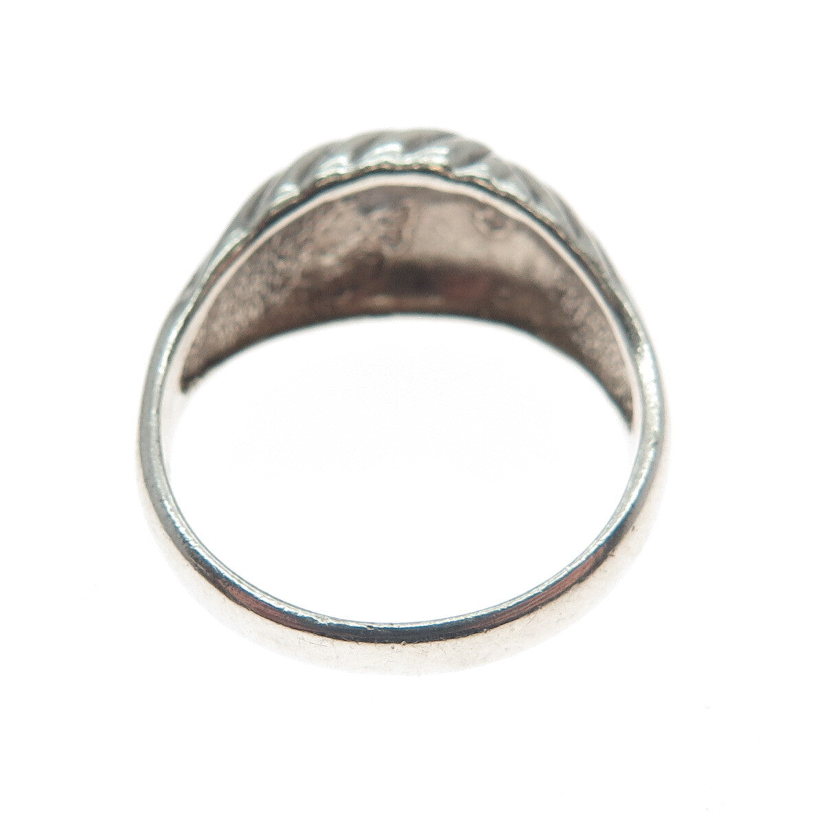 CELLINI 925 Sterling Silver Vintage Modernist Dome Ring Size 8