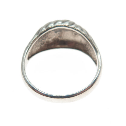 CELLINI 925 Sterling Silver Vintage Modernist Dome Ring Size 8