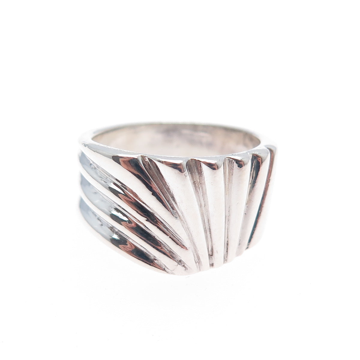 CHAPAL ZENRAY 925 Sterling Silver Vintage Modernist Ring Size 6.25