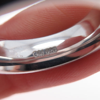 925 Sterling Silver Vintage Engraved Link Band Ring Size 6.25
