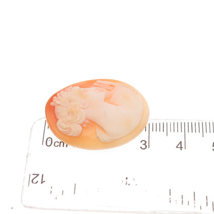 Antique Art Deco Real Mother-of-Pearl Carved Lady Cameo