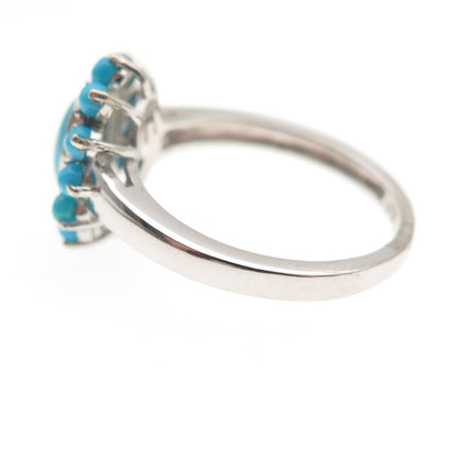Chuck Clemency 925 Sterling Silver Real Sleeping Beauty Turquoise Ring Size 6.25