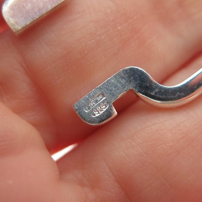 925 Sterling Silver Vintage Italy Karizia SPA Logo Key Chain Fob Ring Holder