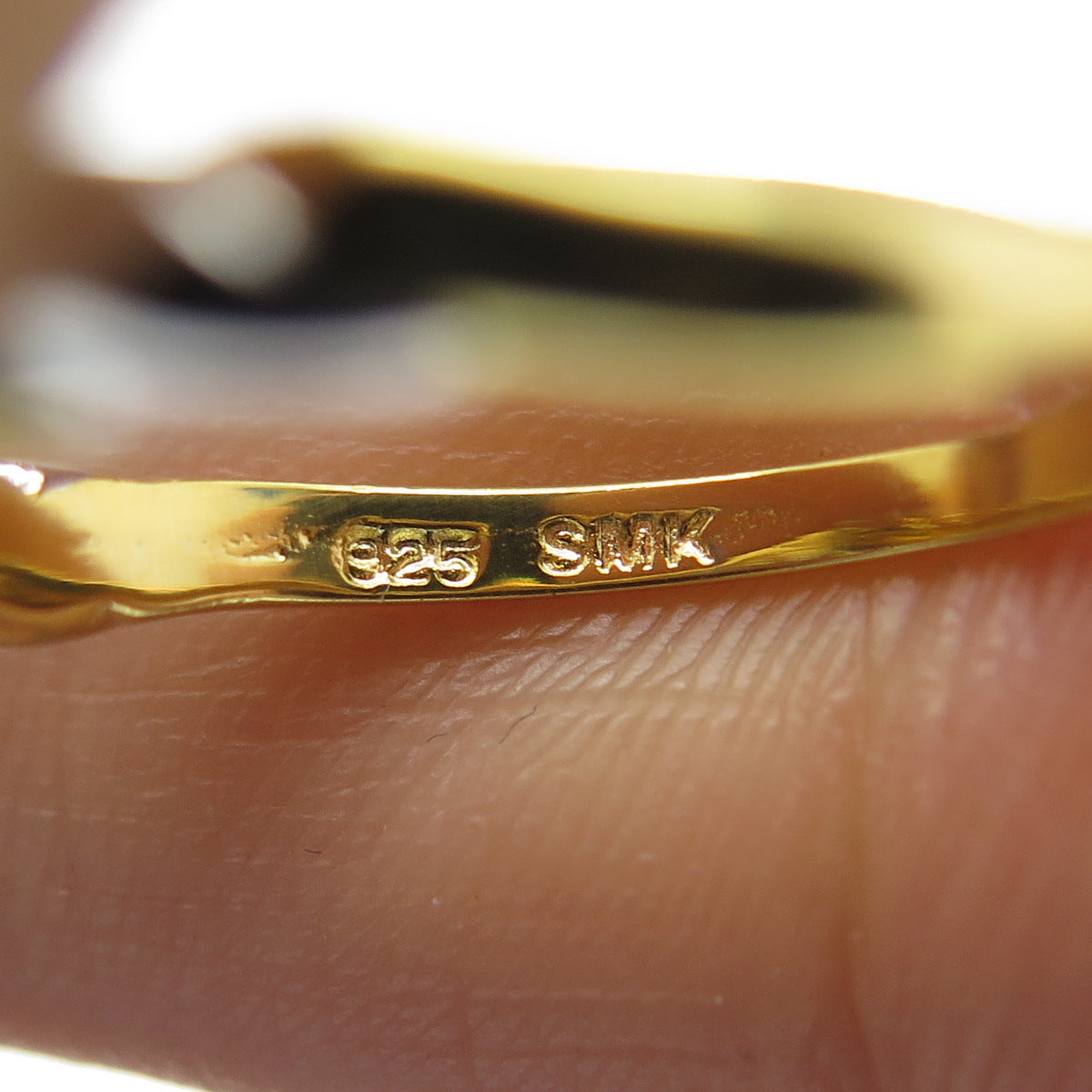 SMK 925 Sterling Silver 2-Tone Twisted Ring Size 7