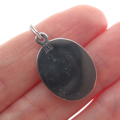 TOWN & COUNTRY Sterling Silver Vintage Rhinestone Portland Rose Charm Pendant