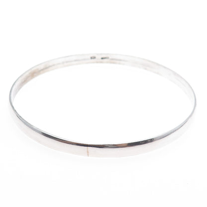 925 Sterling Silver Vintage Mexico Bangle Bracelet 9.25"