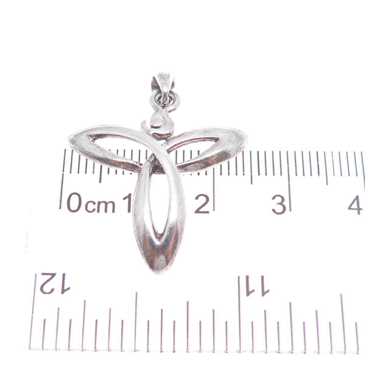 925 Sterling Silver Vintage Celtic Trinity Oxidized Charm Pendant