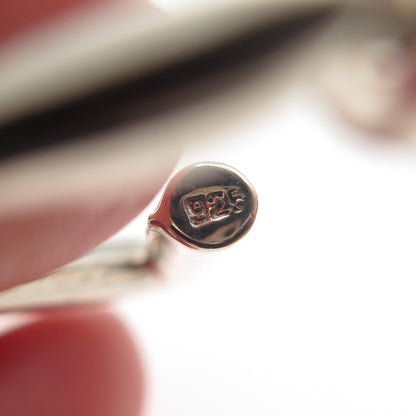 925 Sterling Silver Vintage Modernist Triangle Hoop Earrings