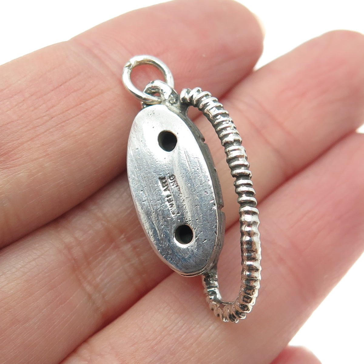 JEWELART 925 Sterling Silver Vintage Rotary Telephone Minimalist Pendant