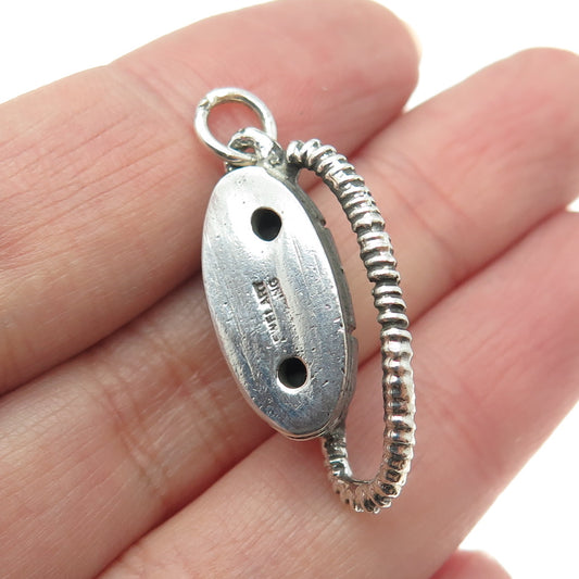 JEWELART 925 Sterling Silver Vintage Rotary Telephone Minimalist Pendant