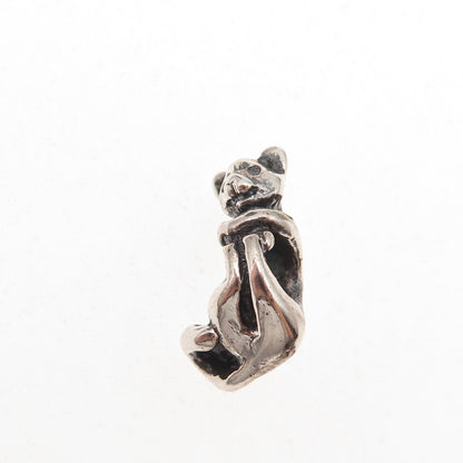 Trollbeads LAA 925 Sterling Silver Cat Slide Bead Charm