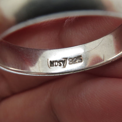 925 Sterling Silver Vintage MDSY Classic Wedding Band Ring Size 9.75