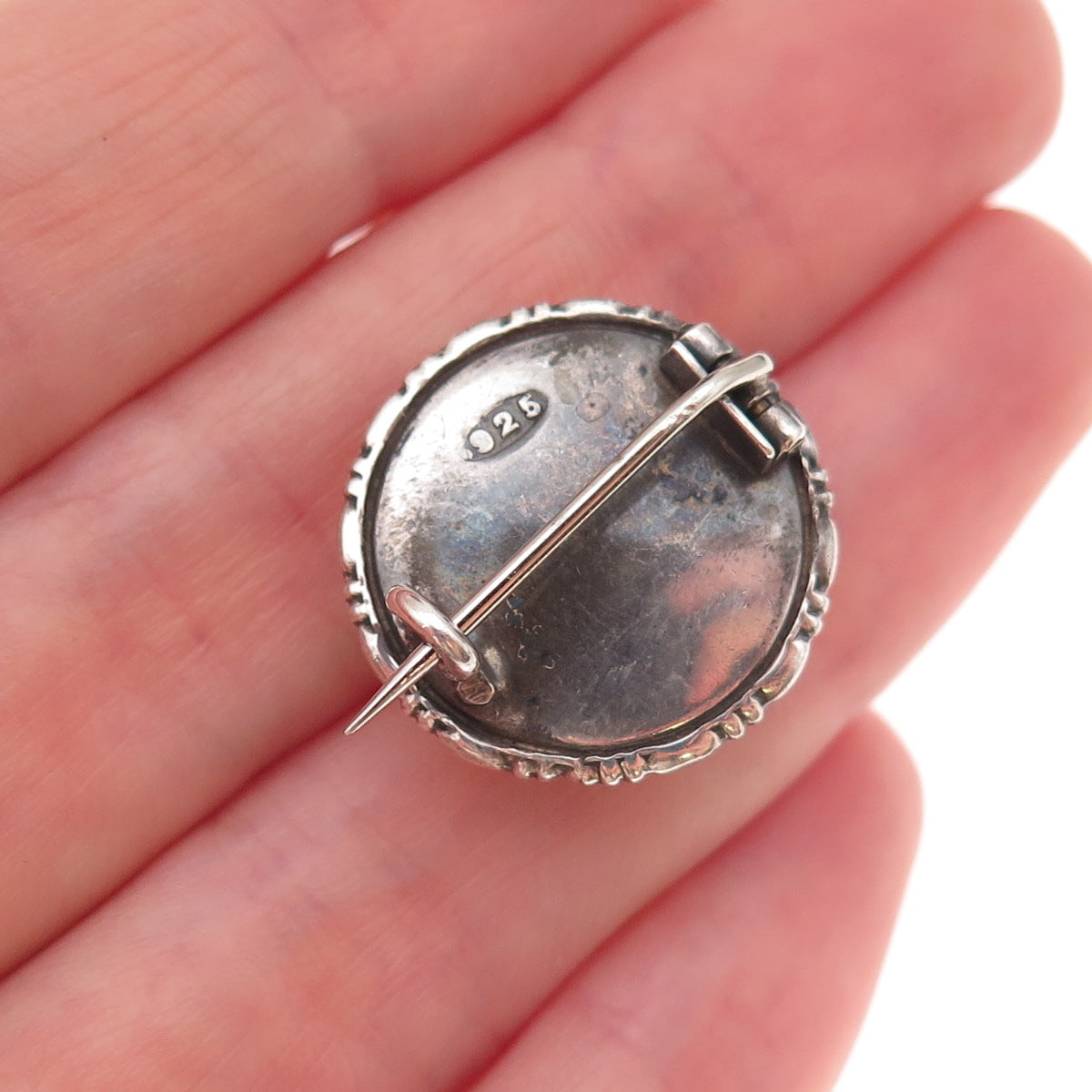 925 Sterling Silver Antique Art Deco Monarch Butterfly Wing Oxidized Pin Brooch