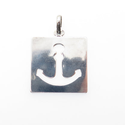 UNOAERRE 800 Silver Vintage Italy Anchor Charm Pendant