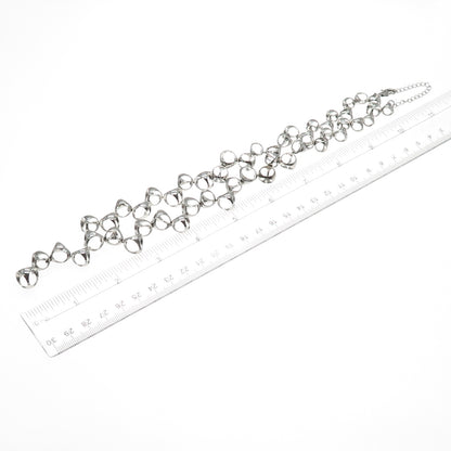 925 Sterling Silver Vintage Modernist Chain Necklace 16-18"