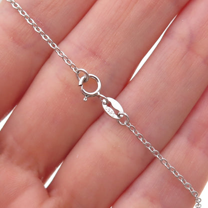 Annika Witt 925 Sterling Silver Teardrop Cable Chain Necklace 18"