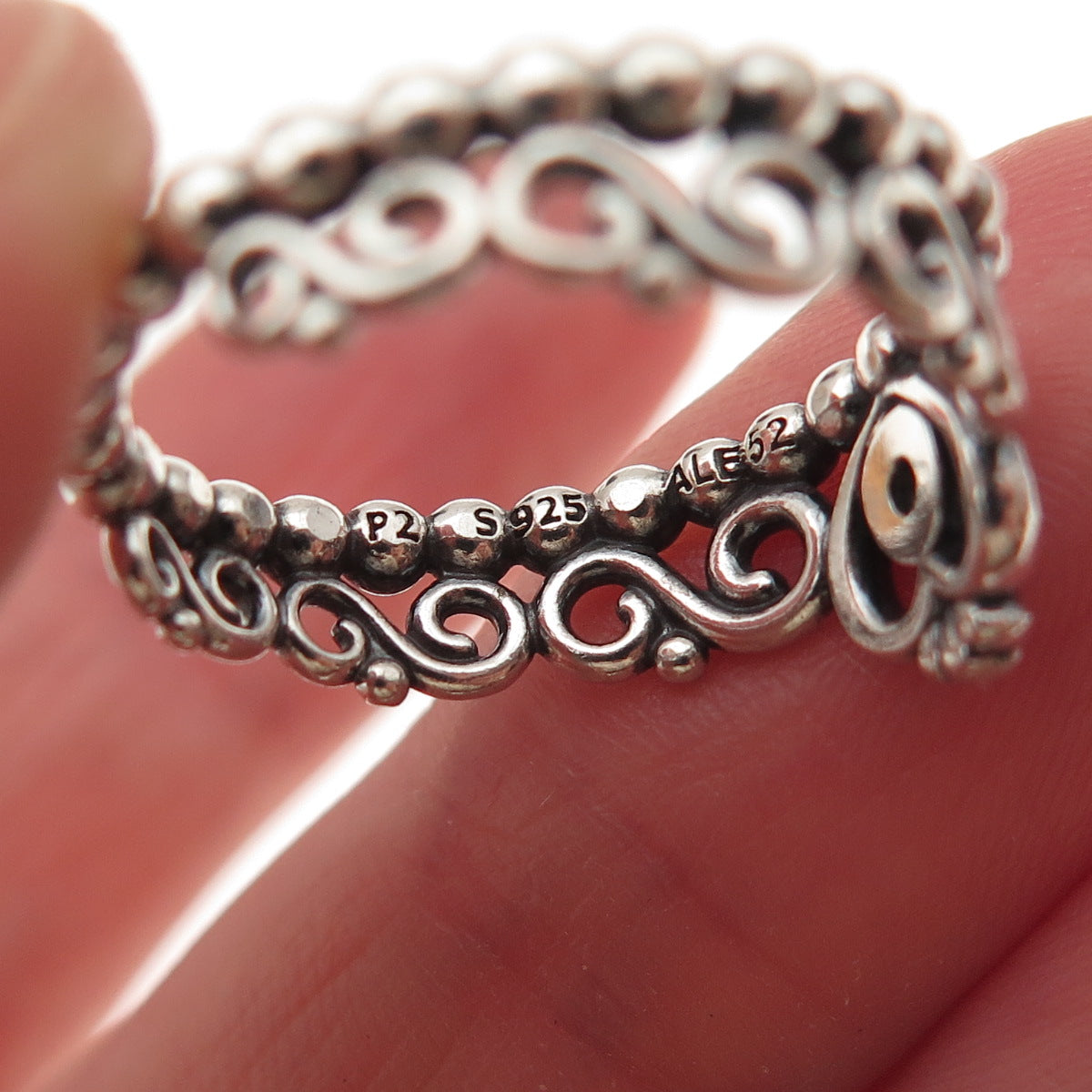 Pandora 925 Sterling Silver C Z My Princess Tiara Ring Size 5.75