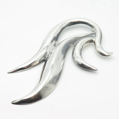 925 Sterling Silver Vintage Mexico Abstract Slide Pendant