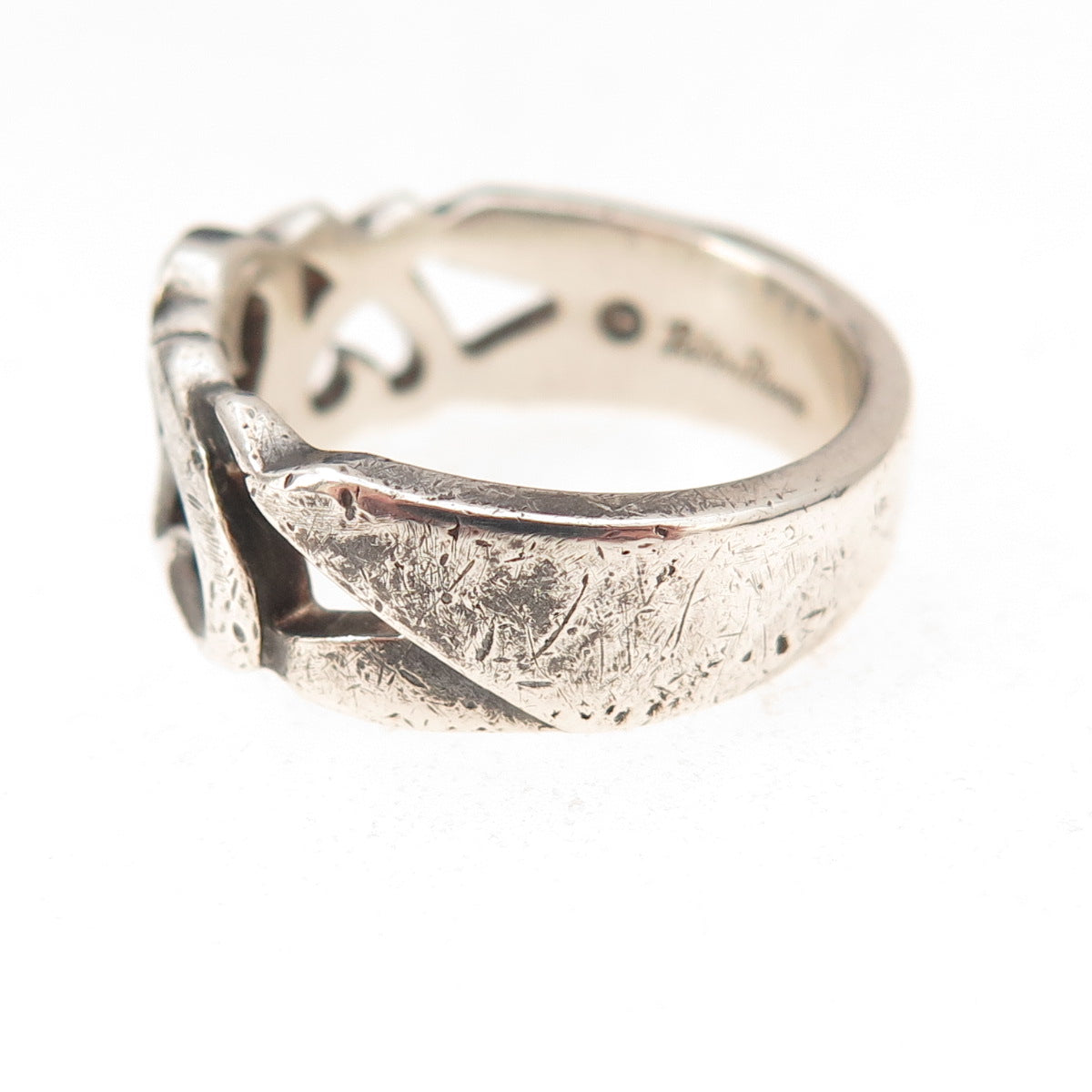 Tiffany & Co. Paloma Picasso Sterling Silver Vintage Loving Heart Ring Size 6.75