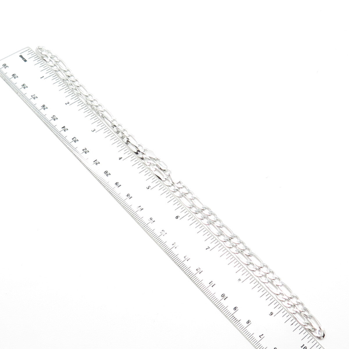 925 Sterling Silver Italy P. Lux Figaro Chain Necklace 20"
