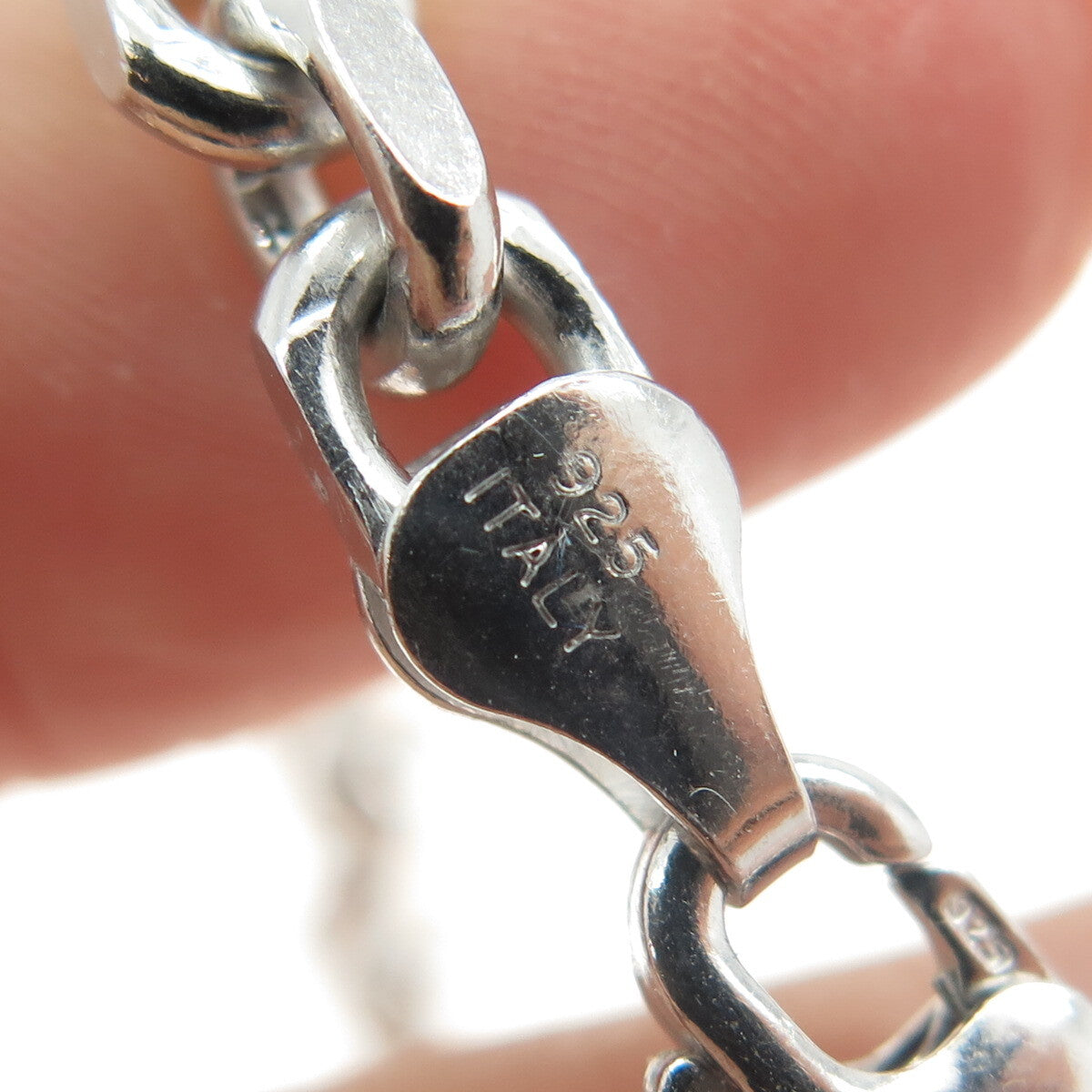 KARIZIA SPA KA 1772 Sterling Silver Italy Cable Link Bracelet 8.5"