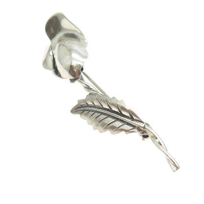 JEWELART 925 Sterling Silver Vintage Flower Pin Brooch