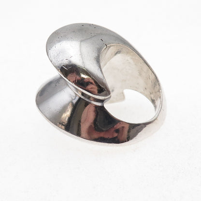 Bayanihan 925 Sterling Silver Vintage Modernist Oxidized Statement Ring Size 9