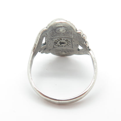 BELL TRADING POST 925 Sterling Silver Vintage Bisbee Turquoise Ring Size 7.5