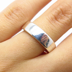 925 Sterling Silver Vintage Mexico Classic Band Ring Size 5.25