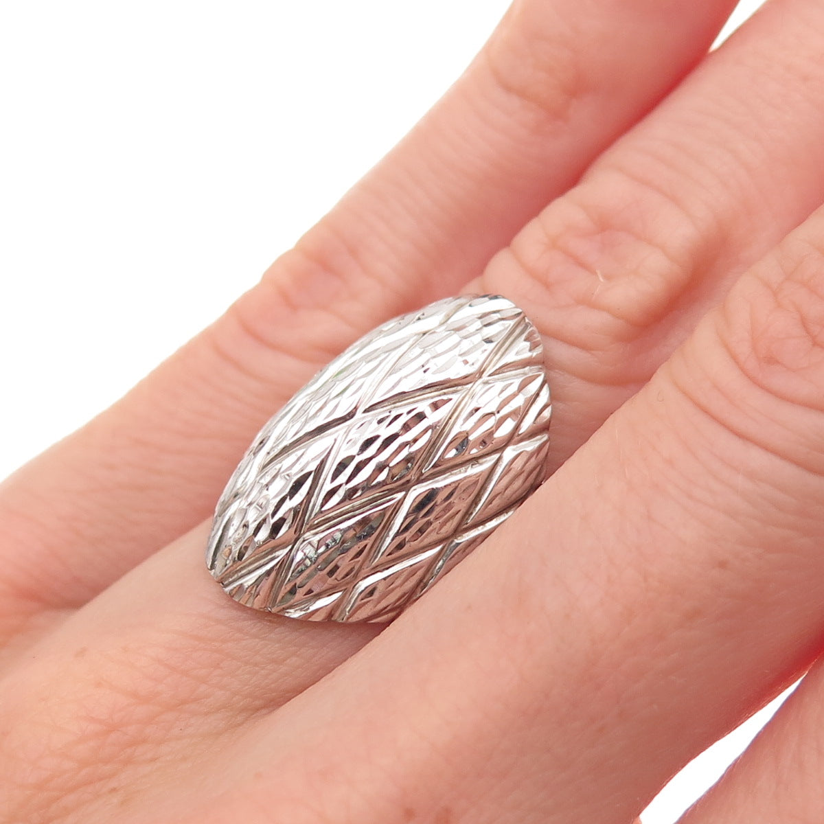 Michael Anthony 925 Sterling Silver Diamond-Shape Dome Ring Size 5