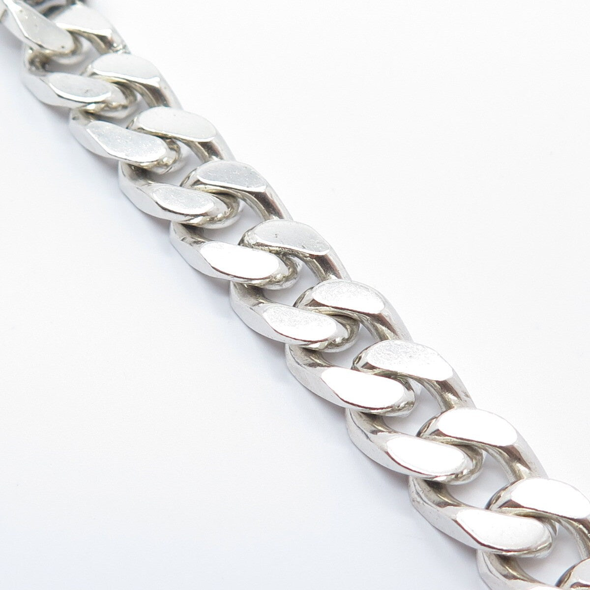 925 Sterling Silver Vintage Italy "Nick" Personalized Cuban Link Bracelet 8.75"