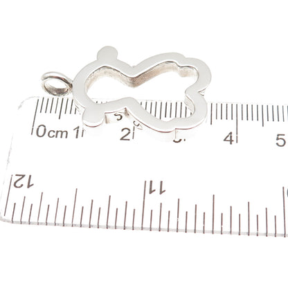 925 Sterling Silver Vintage Teddy Bear Charm Pendant