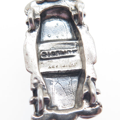 JEWELART 925 Sterling Silver Vintage Cabriolet Car Charm Pendant
