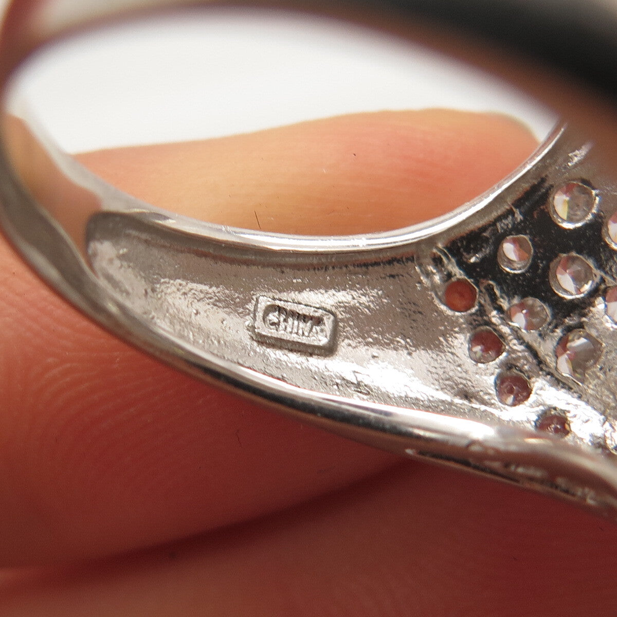 925 Sterling Silver MEDA C Z Twisted Ring Size 8