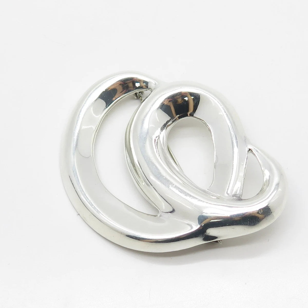 925 Sterling Silver Vintage Mexico Modernist Pin Brooch