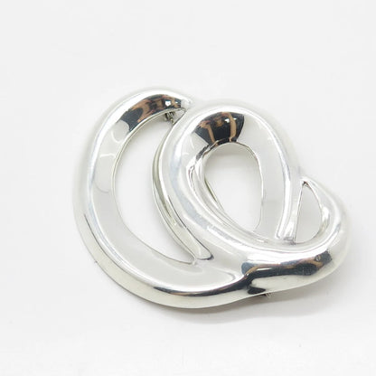 925 Sterling Silver Vintage Mexico Modernist Pin Brooch