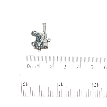 BATES & KLINKE 925 Sterling Silver Vintage Fort Ticonderoga Cannon Charm Pendant