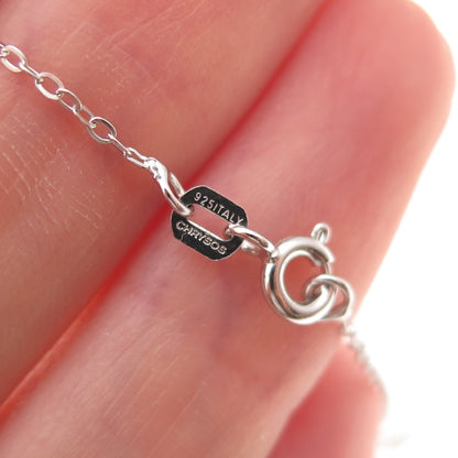 Chuck Clemency 925 Sterling Silver Real Oval-Cut Iolite Cable Chain Necklace 20"