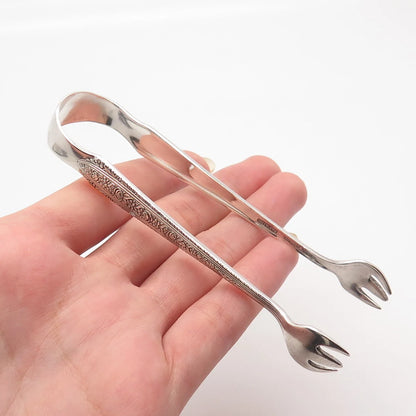 925 Sterling Silver Vintage Wallace 1933 Normandie Sugar Tongs
