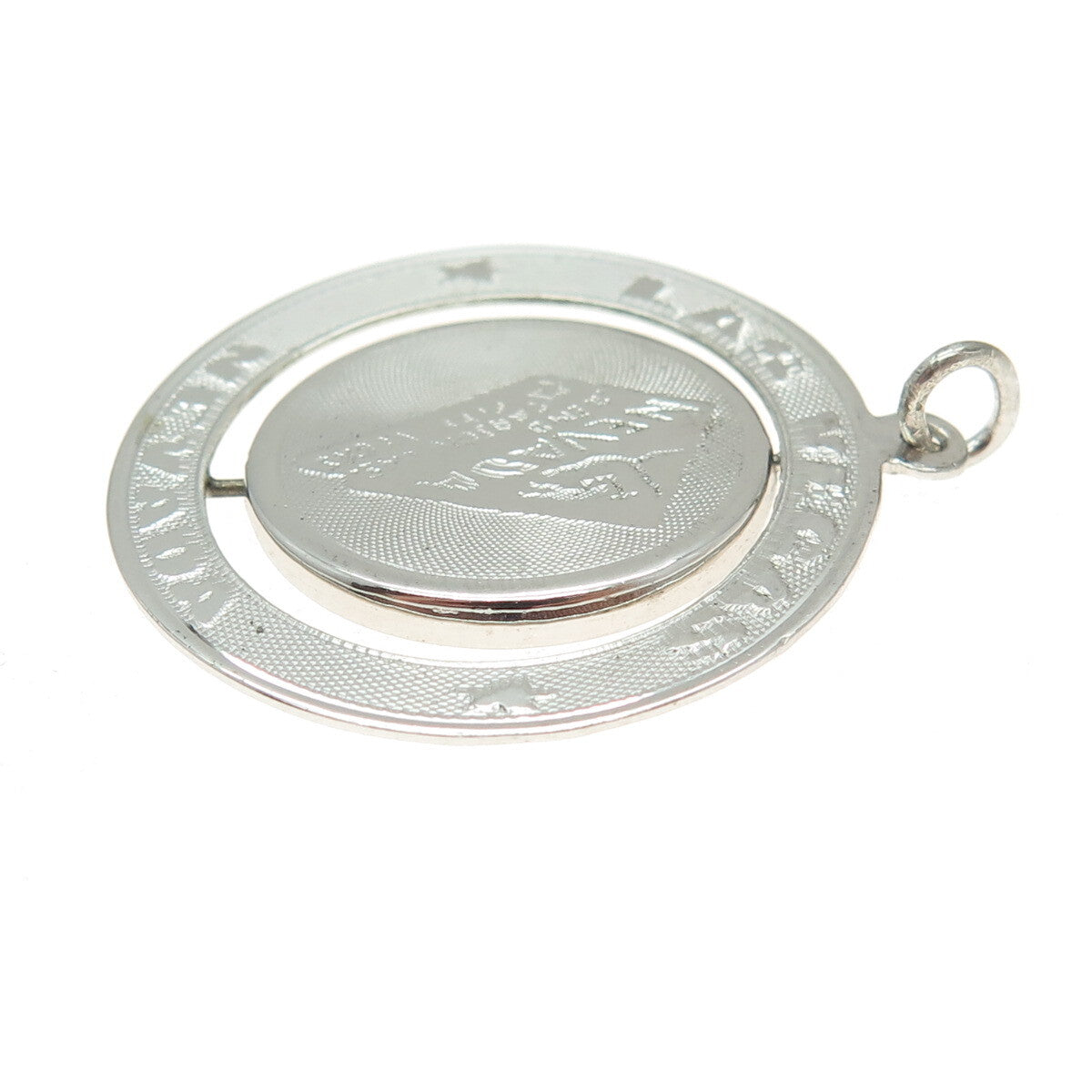 925 Sterling Silver Vintage Las Vegas NV Casino Spinning Charm Pendant
