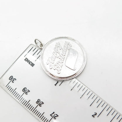 925 Sterling Silver Vintage Griffith & Sons Co "Happy Birthday" Charm Pendant