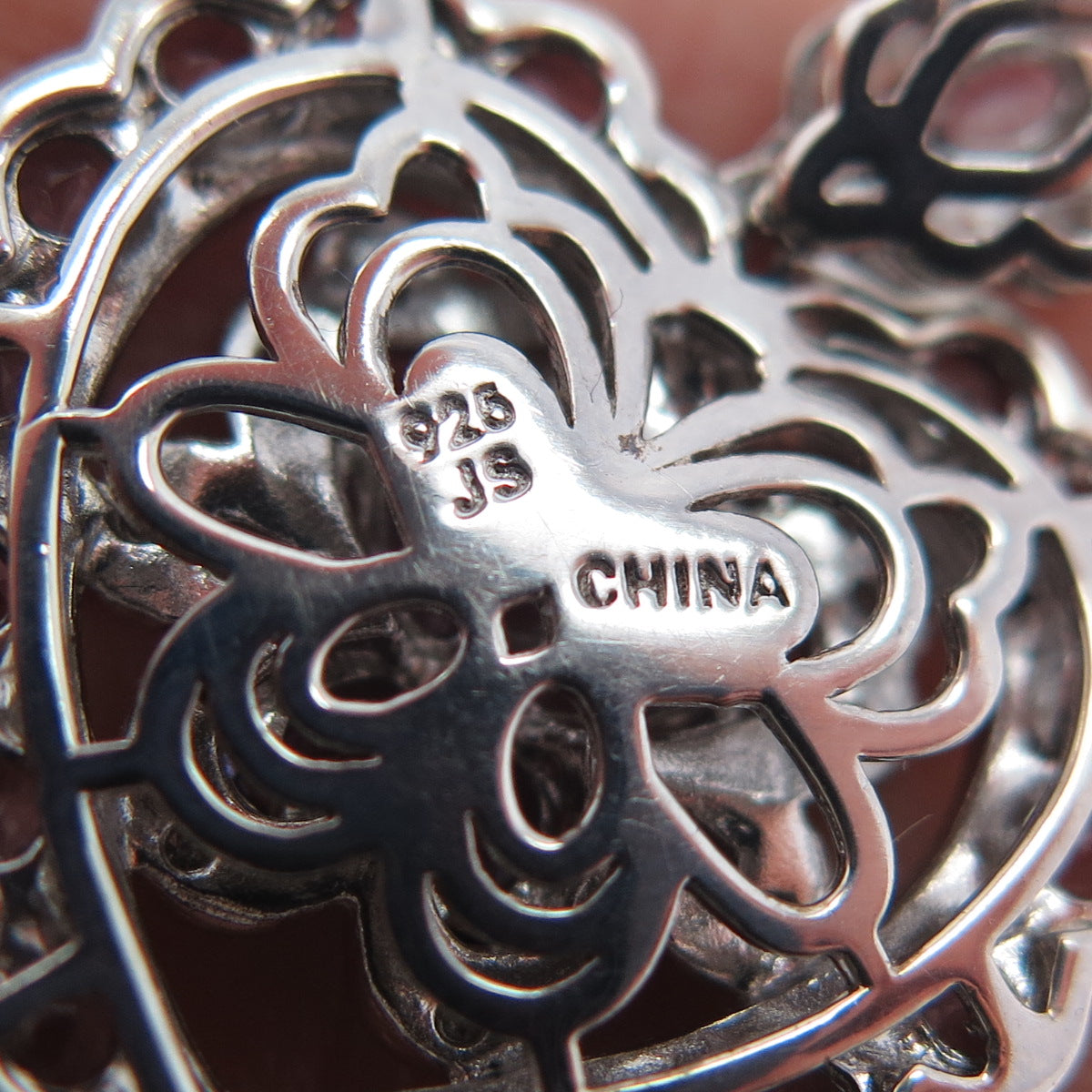 925 Sterling Silver Real Diamond & Tanzanite Heart Cluster Slide Charm Pendant