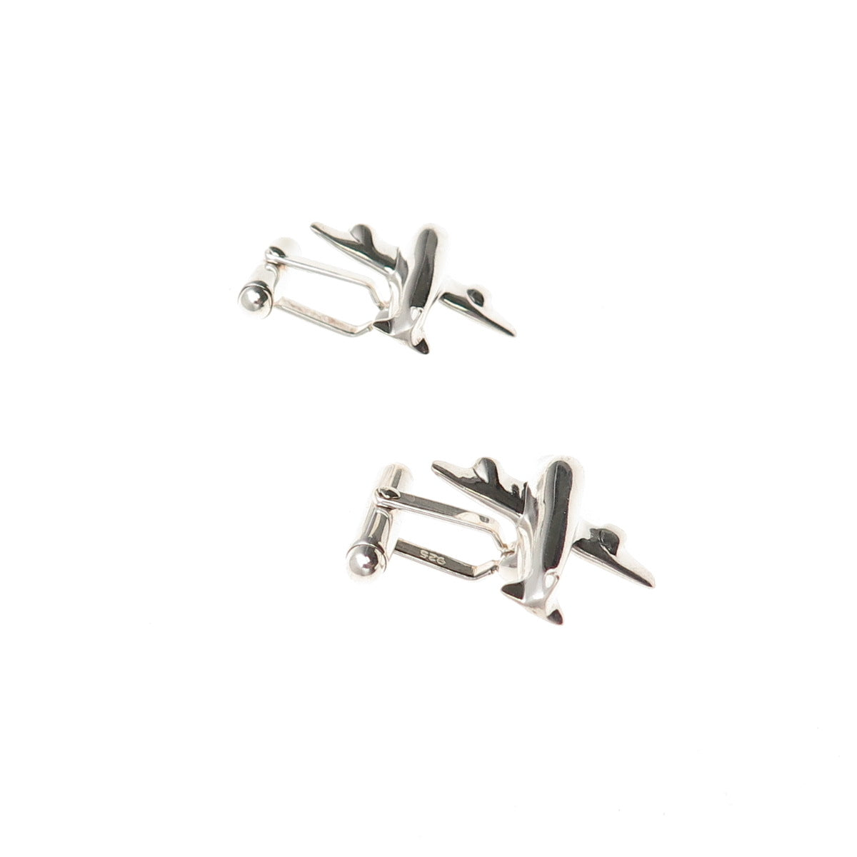 Thomas & Benno 925 Sterling Silver Vintage Airplane Cufflinks