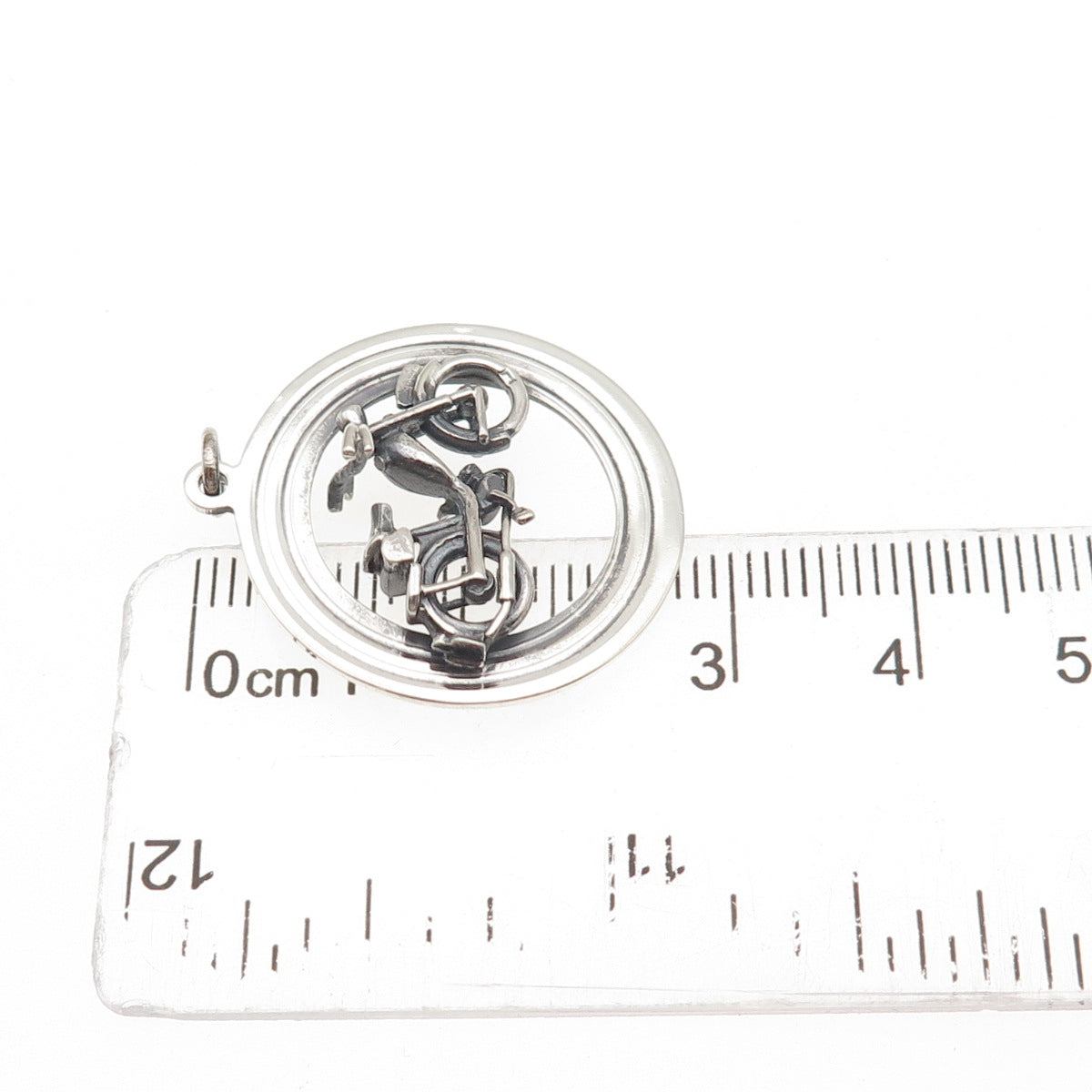 Payton Pepper & Sons 925 Sterling Silver Vintage 1966 Birmingham Bicycle Pendant
