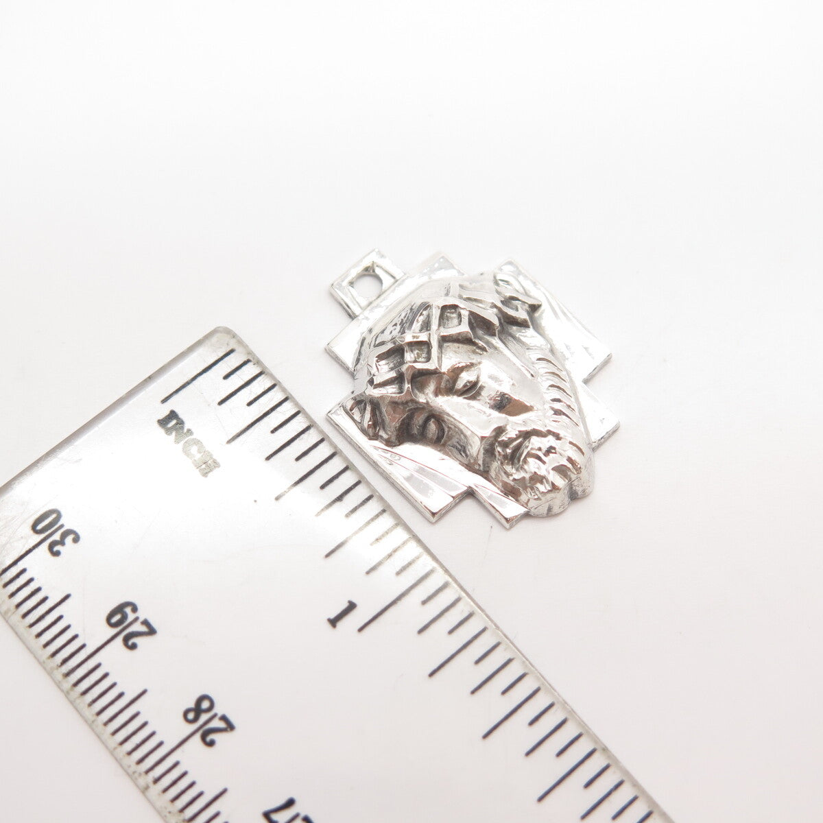 925 Sterling Silver Vintage Chapel Jesus Religious Cross Pendant