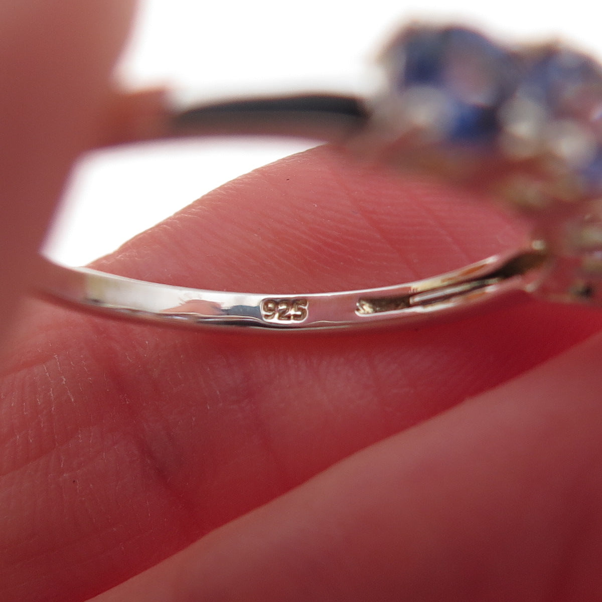 Chuck Clemency 925 Sterling Silver Gold Plated Real Tanzanite Band Ring Size 8