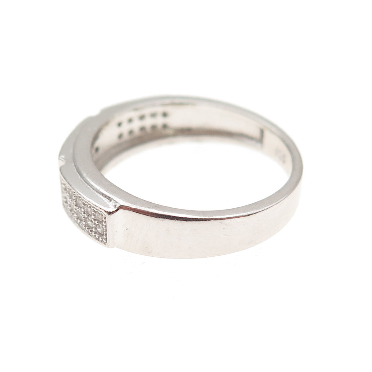 925 Sterling Silver Round-Cut C Z Ring Size 6